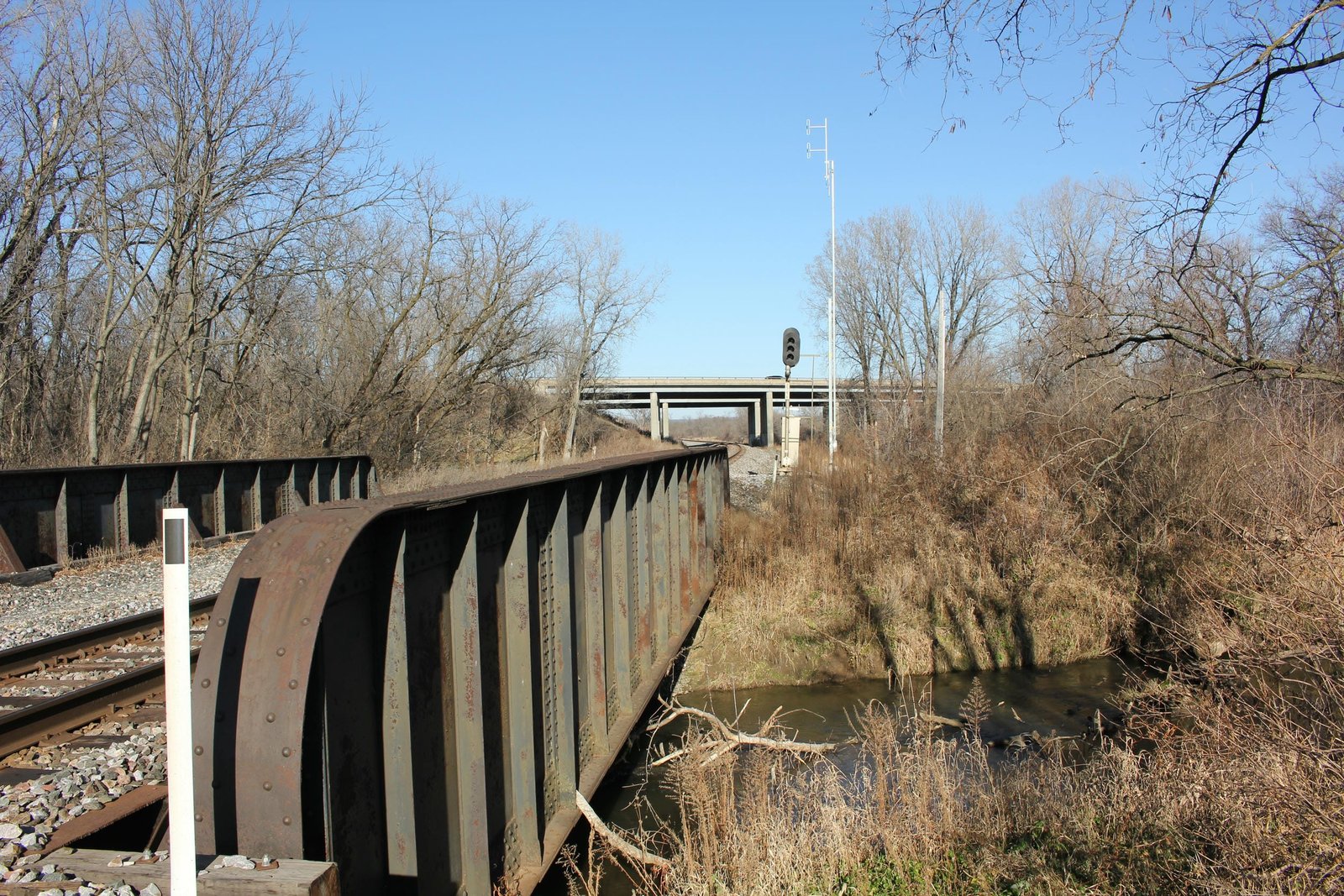 Looking east